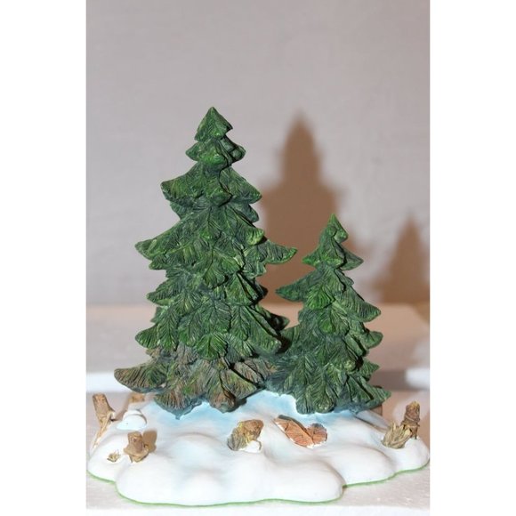 Dept 56 Village Accessories - Double Pine Trees - Picture 2 of 4